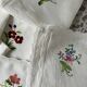 7 antique and embroidered napkins