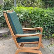 Danish Rocking Chair in Oak from the 1960s, Henry Kjaernulf Style, Mid-Century Modern
