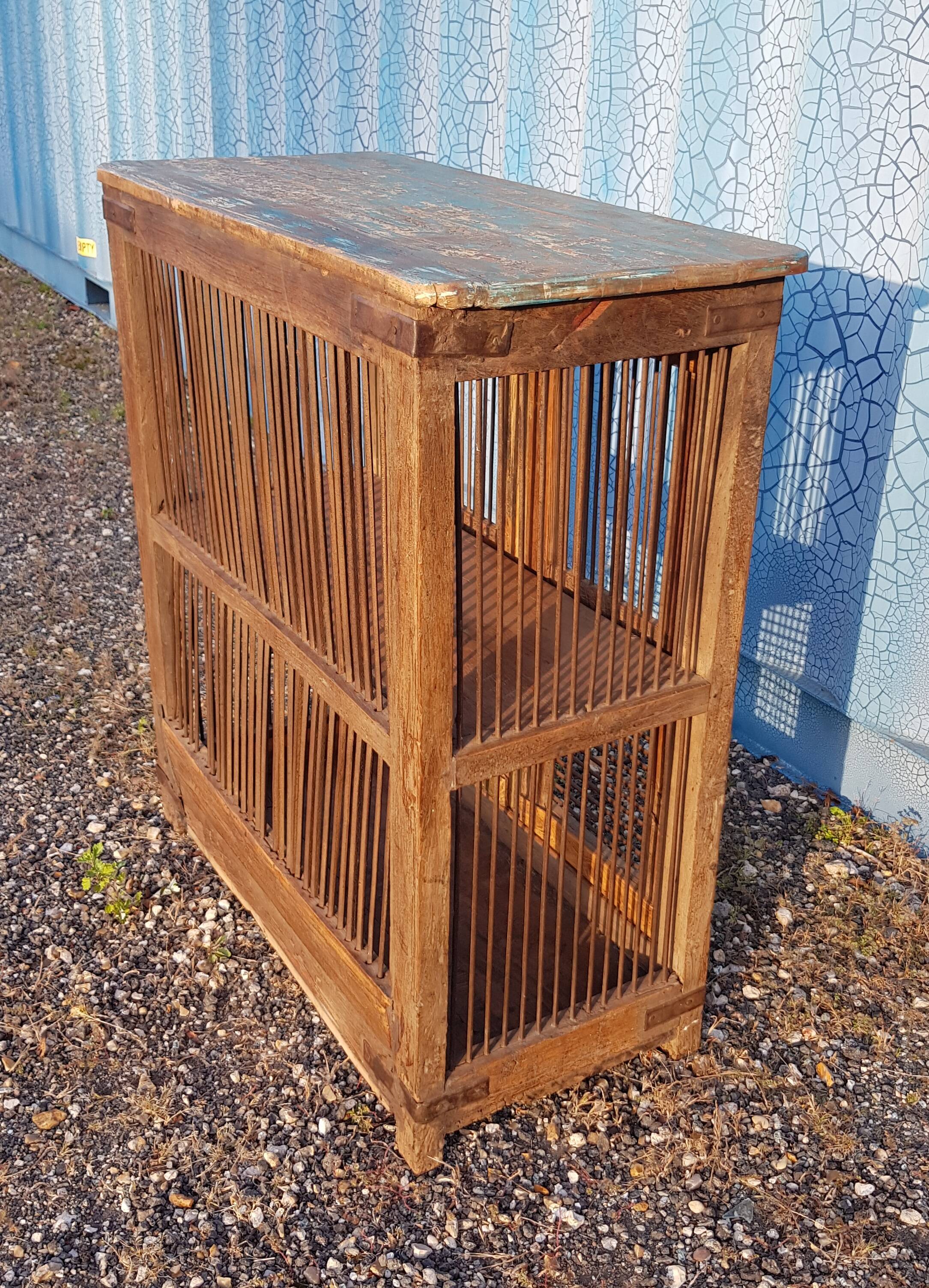 Old teak mesh pantry