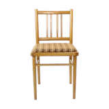 Chaises de salle à manger du milieu du siècle en chêne et tissu, tonne tchécoslovaquie, ensemble de 4