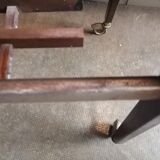 Side table served vintage casters 1960 Italian style metal glass