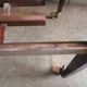 Side table served vintage casters 1960 Italian style metal glass