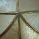 Ceiling light suspension in mother-of-pearl and wood Ø 40 cm