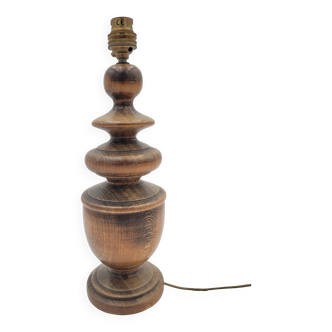 Vintage turned wooden lamp base