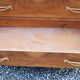Chest of drawers from the 40s/50s in golden blond walnut 3 drawers feet compass
