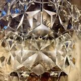 Kinkeldey glass and chrome wall lamp, XXL model, 1970s