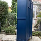 1940s Parisian blue paneled wardrobe
