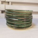 Series of 10 flat plates robert picault - 60s - fish series