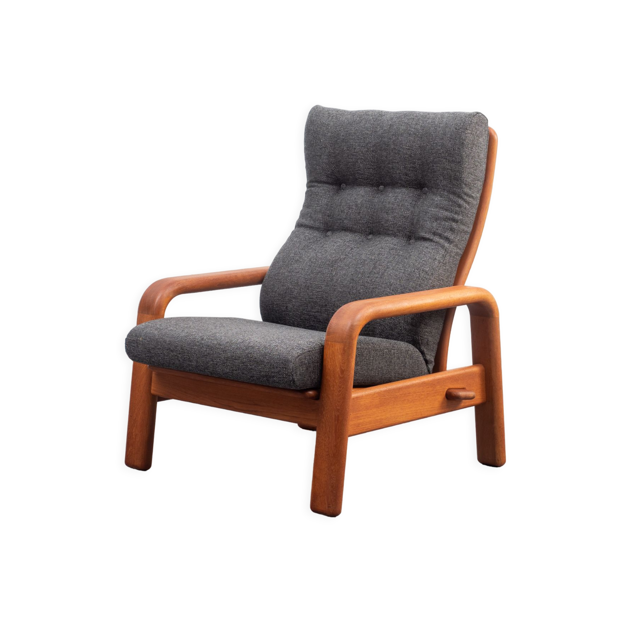 Vintage relax armchair, teak, refurbished, Danish design