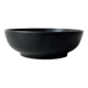 Round vintage black ceramic catchall.