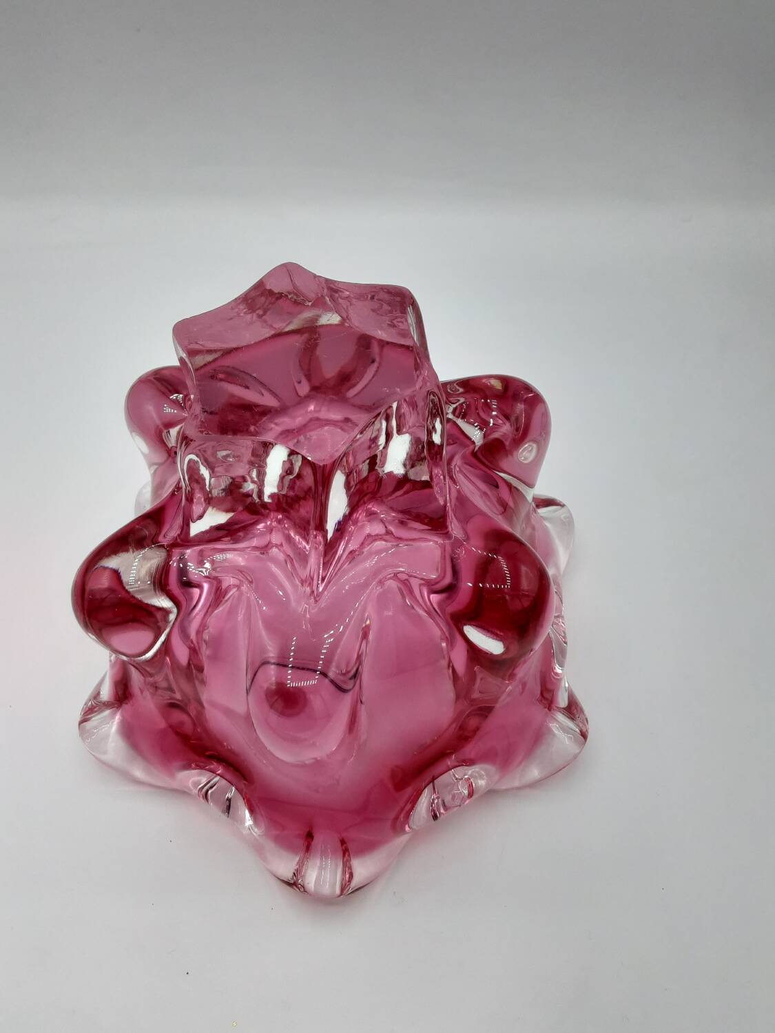 Art glass bowl from the 1960s, by Joseph Hospadka - Chribska Glassworks