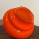 Suspension vintage orange verre opalin
