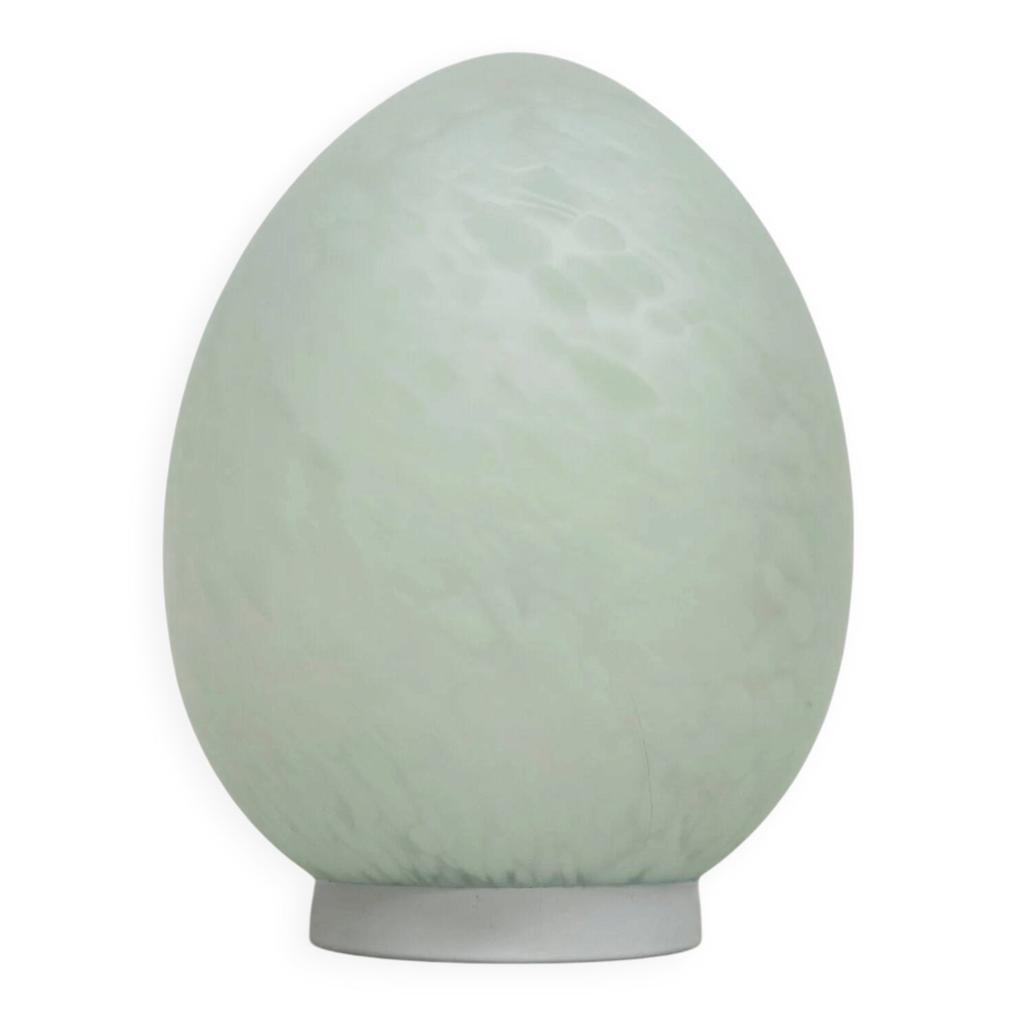 Mid-century large Domec France egg-shaped glass table lamp, 1970s