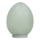 Mid-century large Domec France egg-shaped glass table lamp, 1970s