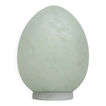 Mid-century large Domec France egg-shaped glass table lamp, 1970s