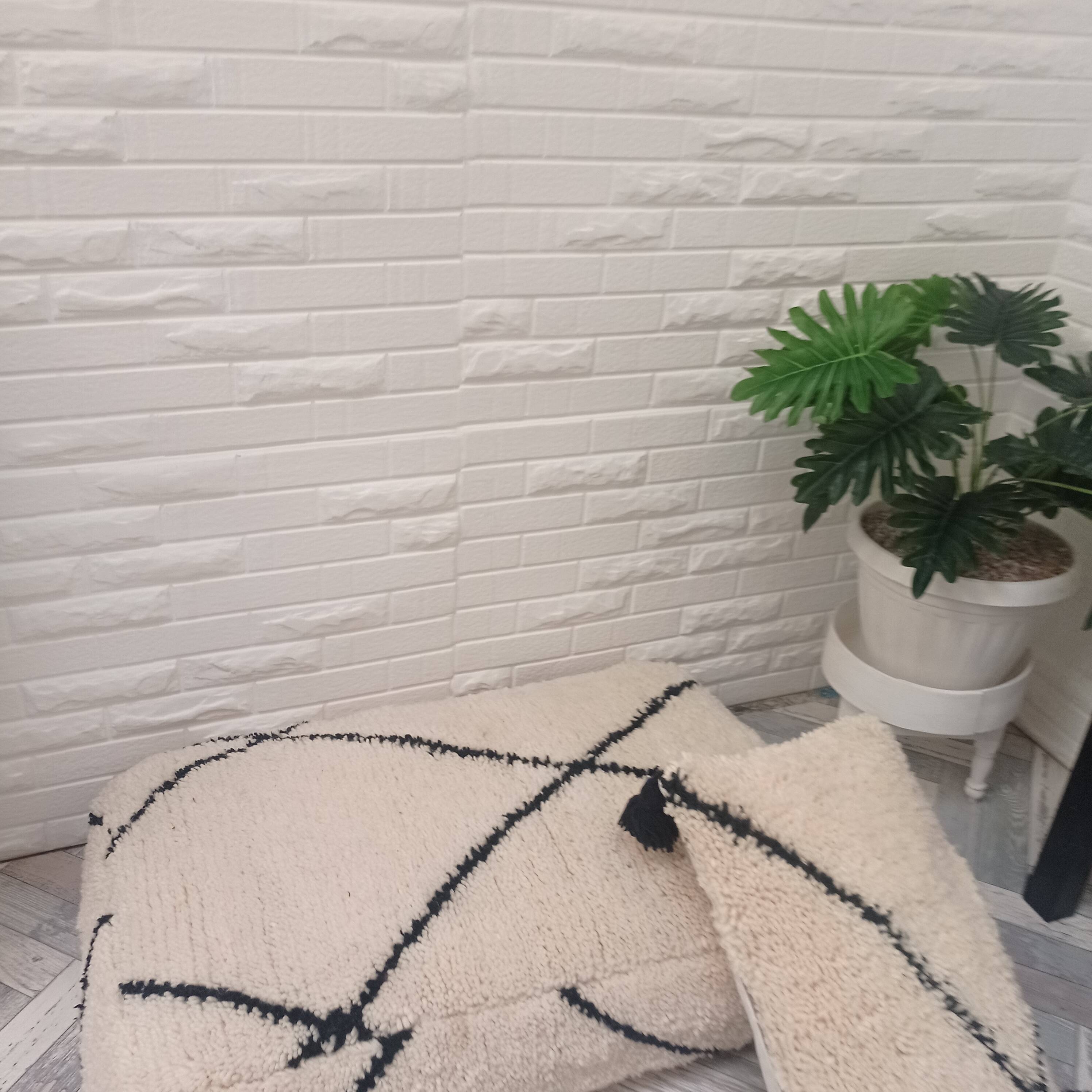 Pouf  berbère fait main en laine