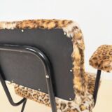 Vintage modernist leopard armchair