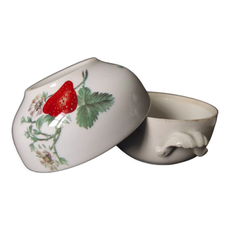 Lot 2 bols fraise pillivuyt porcelaine France