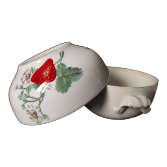 Lot 2 bowls strawberry pillivuyt porcelain France