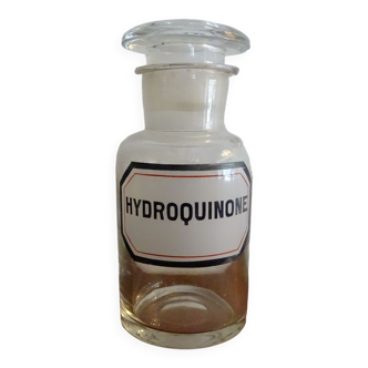 Flacon pharmacie apothicaire verre émaillé Hydroquinone