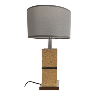Vintage cork and chrome foot lamp