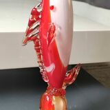 Soliflore Vase/Swordfish Fish Figurine in Murano Italy blown art glass. High 29 cm