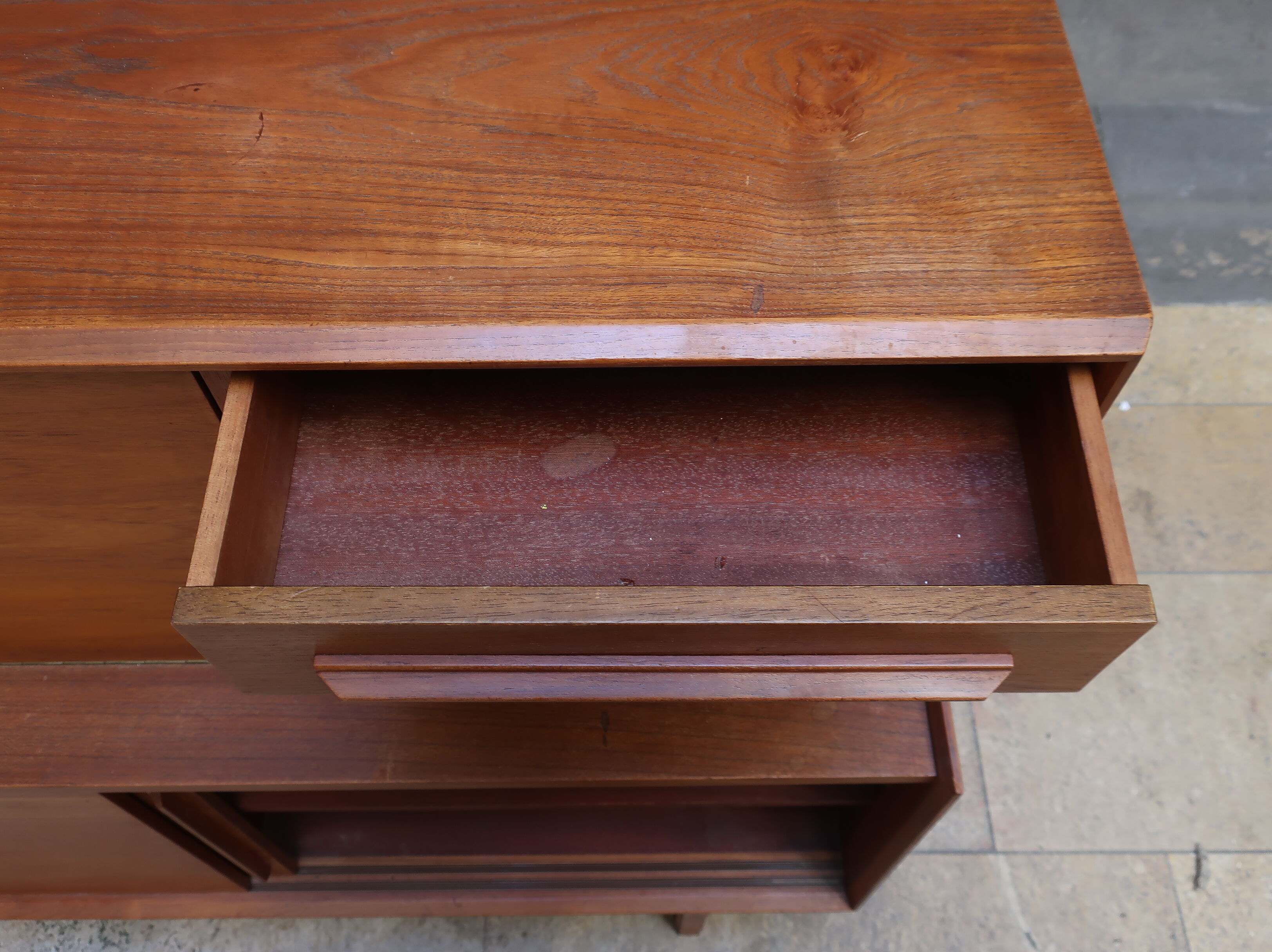 High sideboard of the 60s in teak