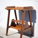 Wooden service on wheels