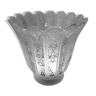 Art Deco glass tulip, engraved with Arabic on a frosted background