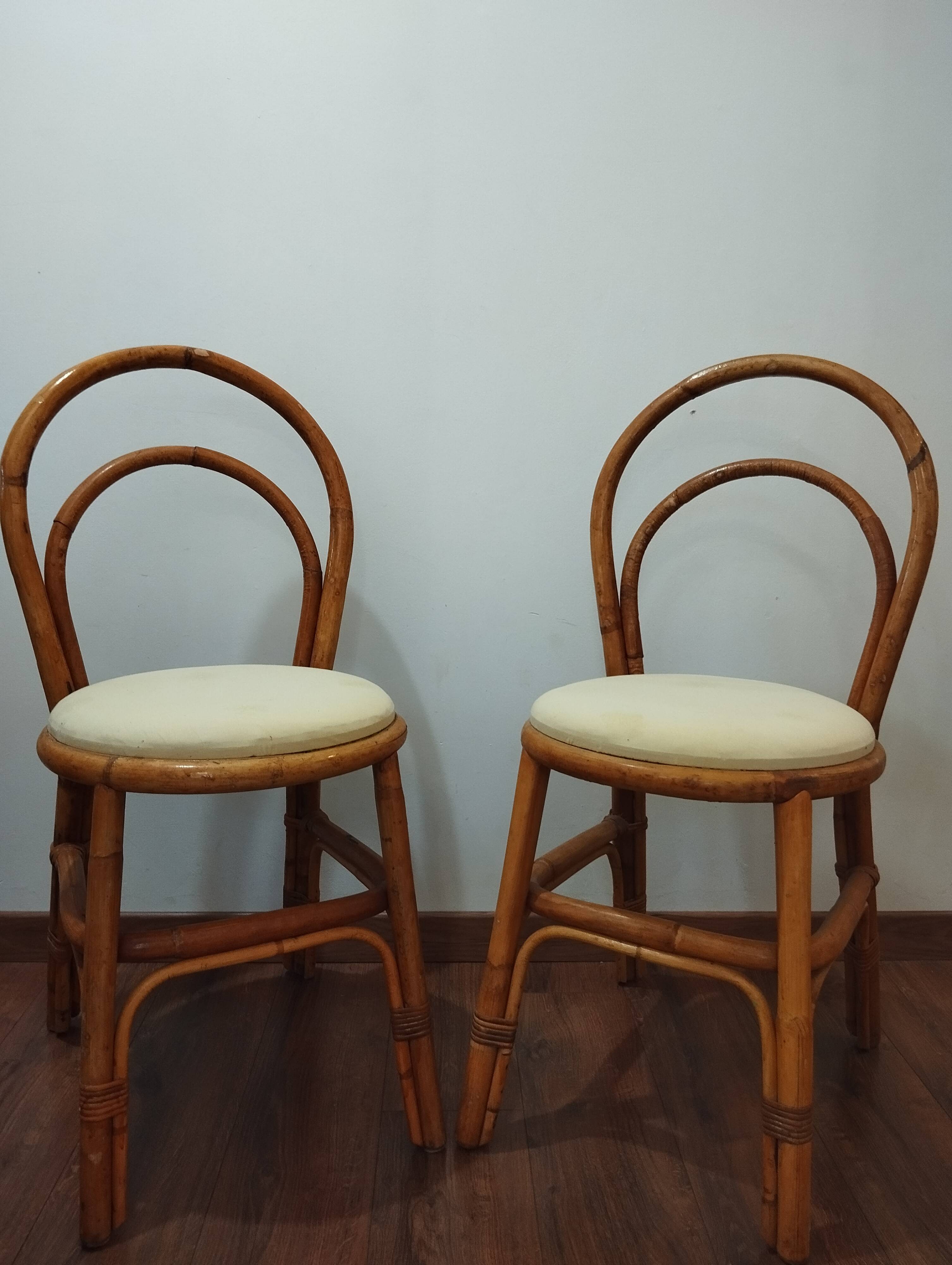 1970s bamboo chairs