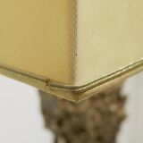 Mid-century table lamp in pyrite stone - original shade