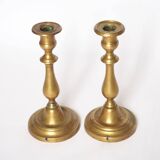 Pair of brass candlesticks