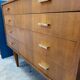 Modernist drawers 4 drawers and brass handles. 1960