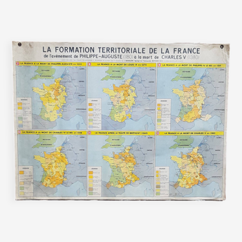 MDI school card "The territorial formation of France"