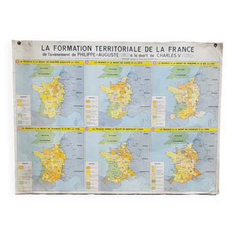 Carte scolaire  MDI "La formation territoriale de le France"