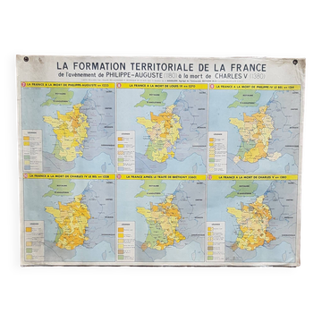 Carte scolaire  MDI "La formation territoriale de le France"