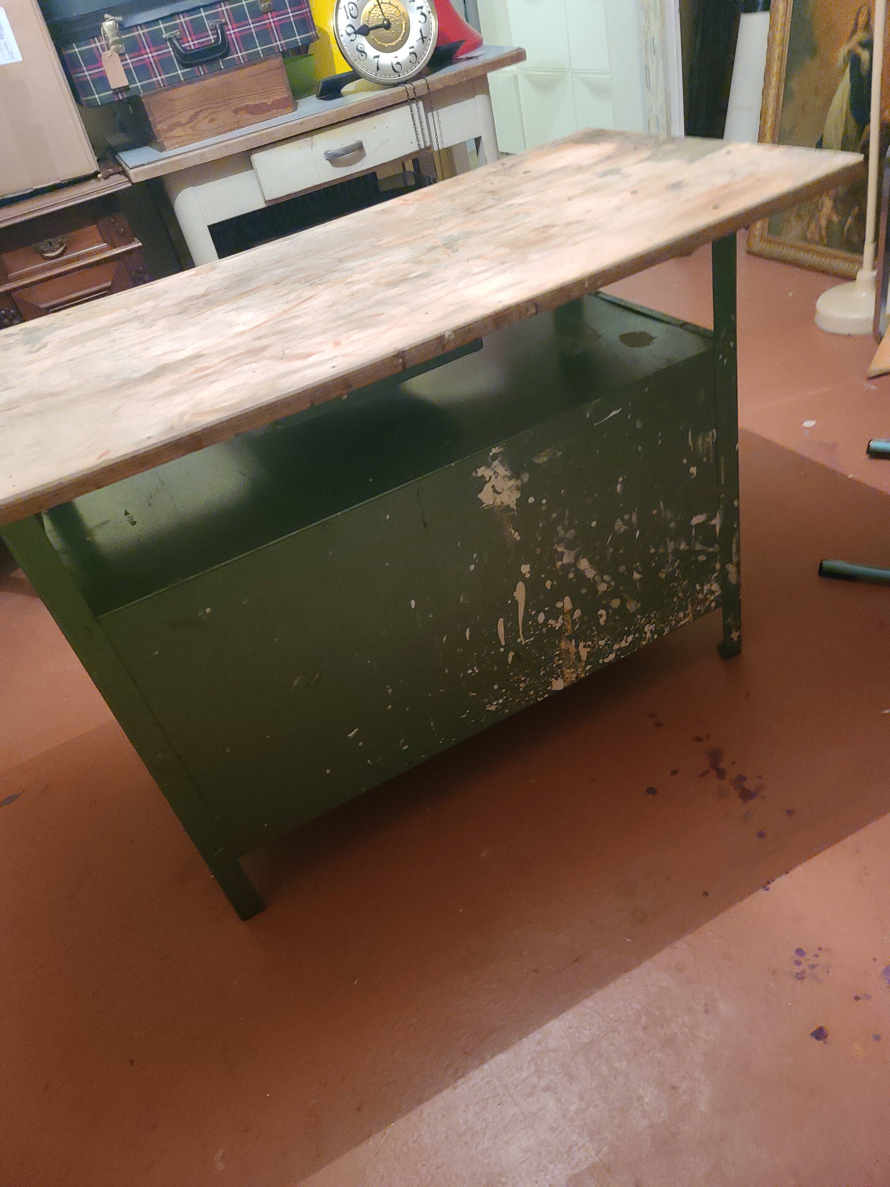 Wood and metal workbench
