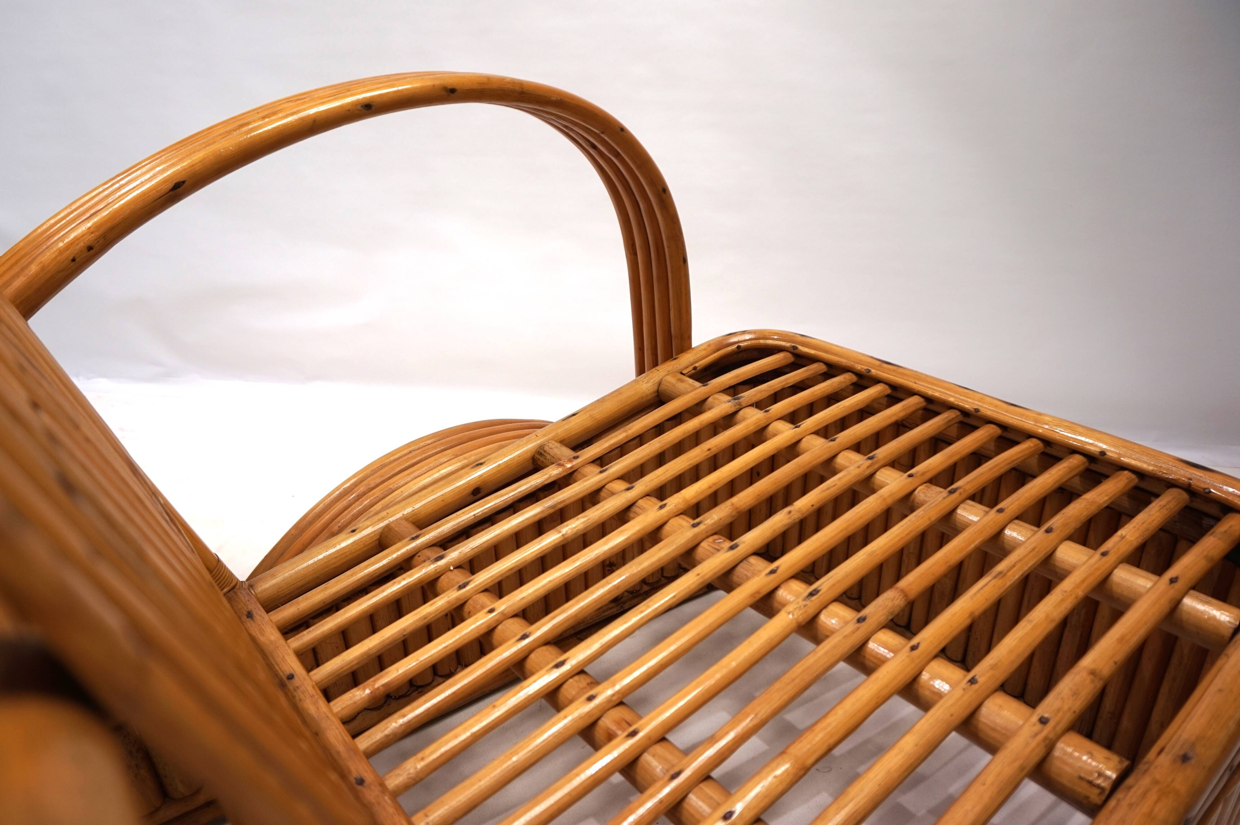 Canapé deux places en rotin design Paul Frankl, 1940