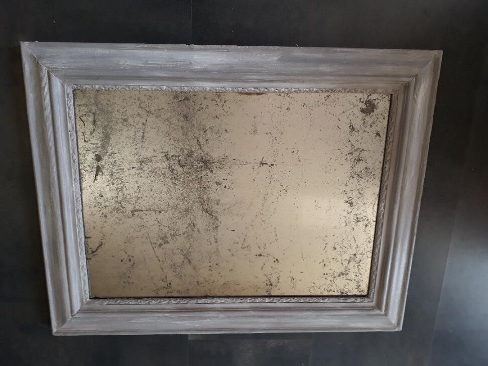 Mirror wood and stucco rechampie 87 x 68cm