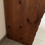 Ancien meuble de métier d'apothicaire en bois vintage 24 tiroirs.
