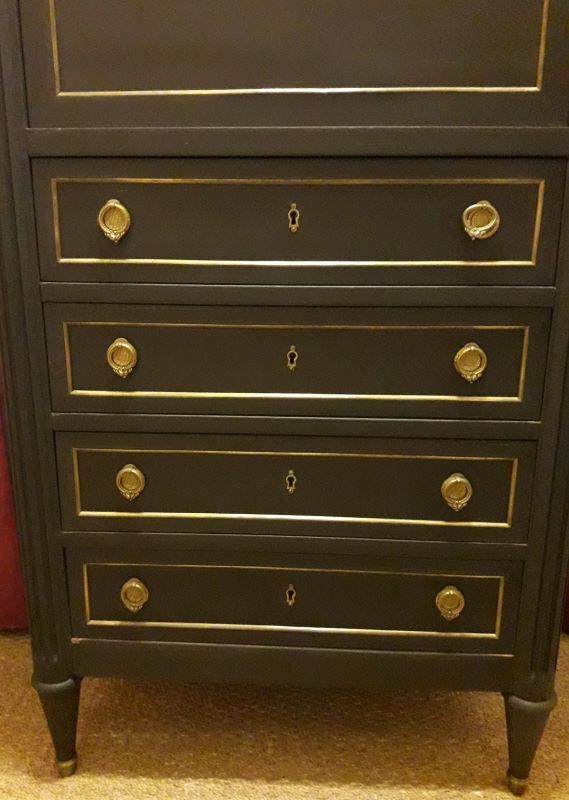 Secretary bar 4 drawers, Louis XVI style, XX