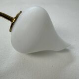 Lot of 3 old vintage opaline wall lights