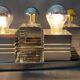 Pair of Spage Age 1970 chrome wall lights.