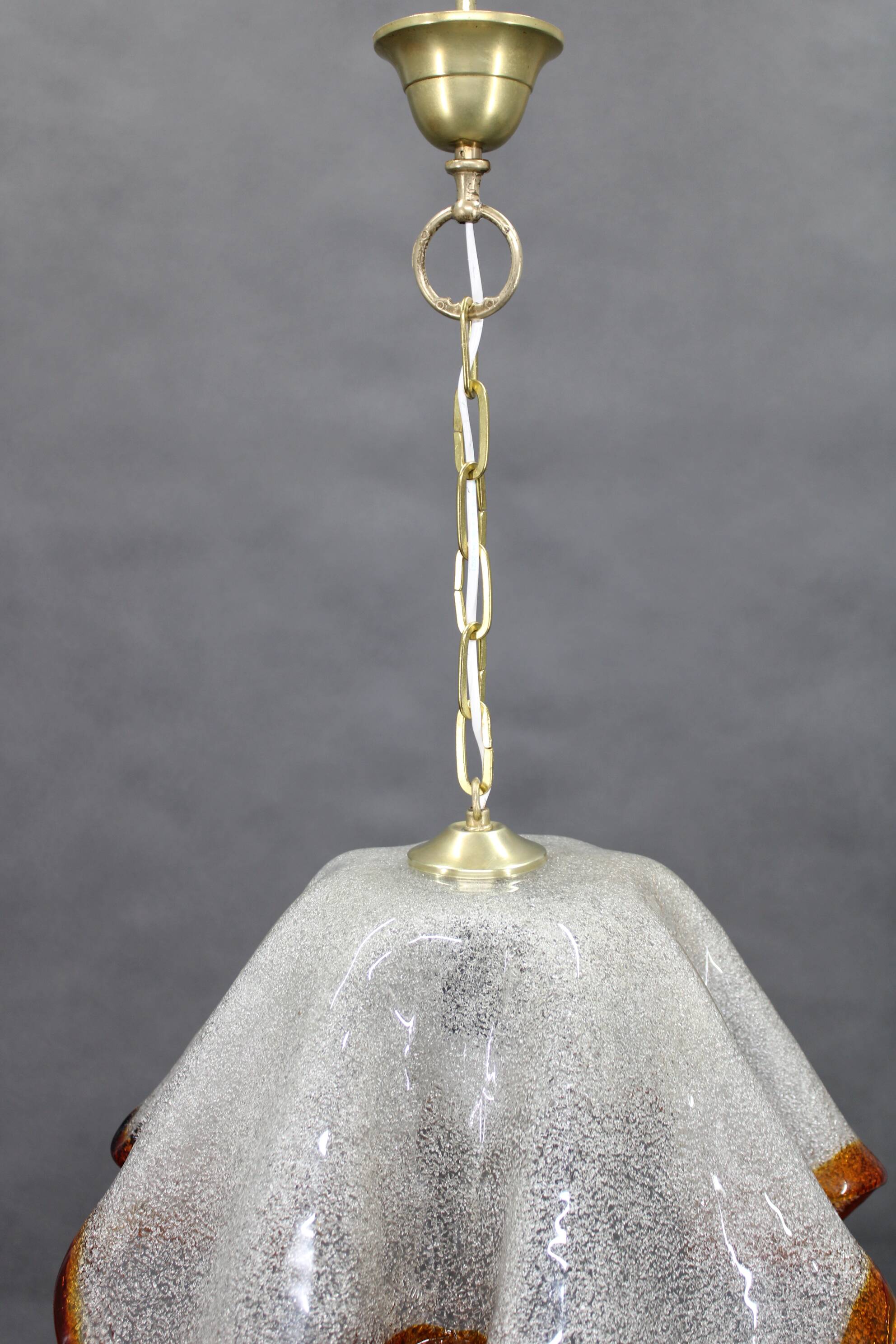 1980s Large Murano Glass Pendant Light, Italy