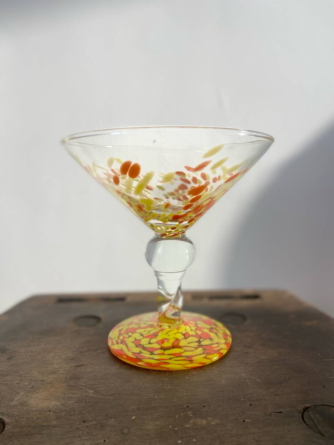 Clichy glass fruit bowl