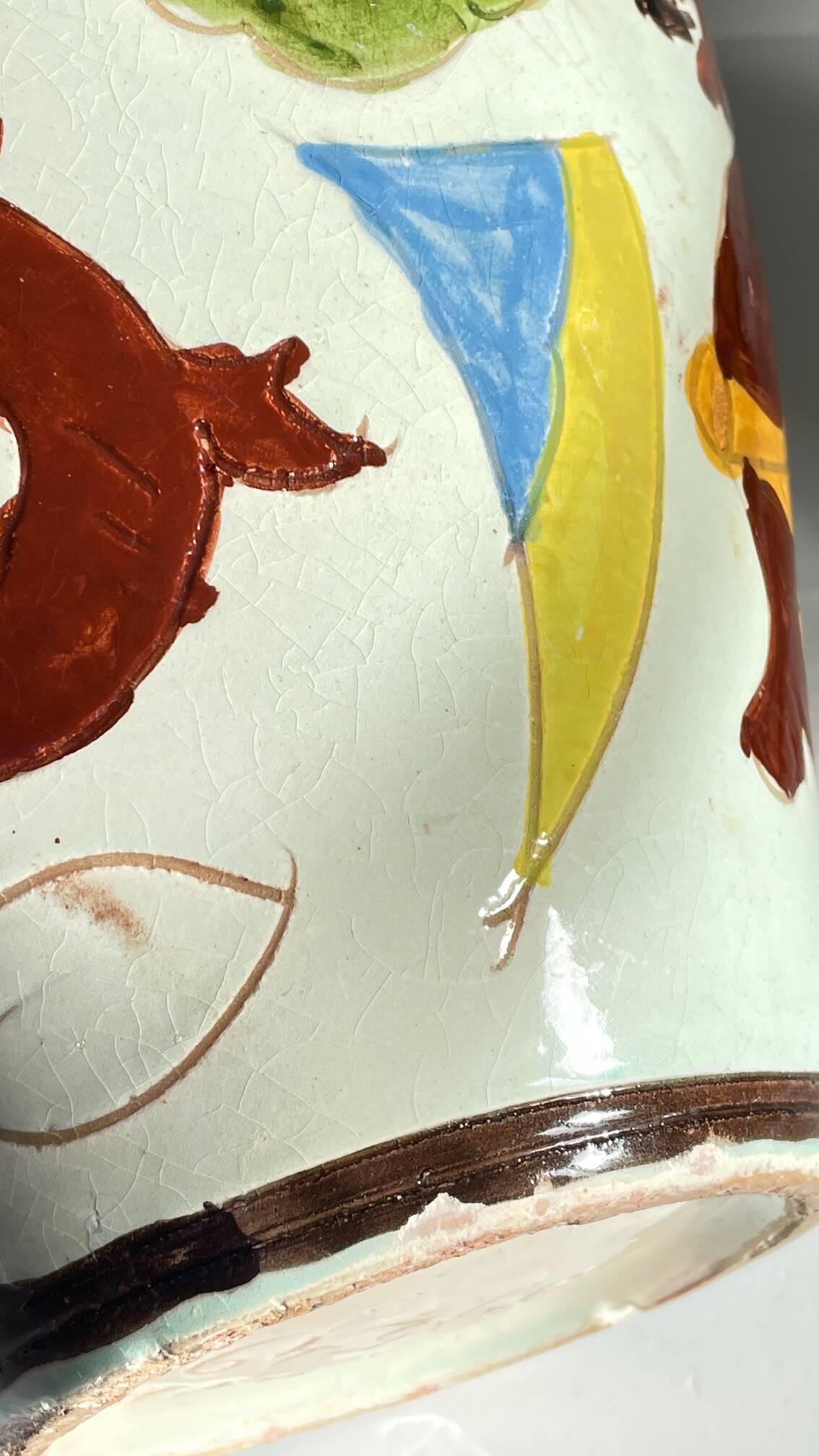 Vases vintage italy motif dragon
