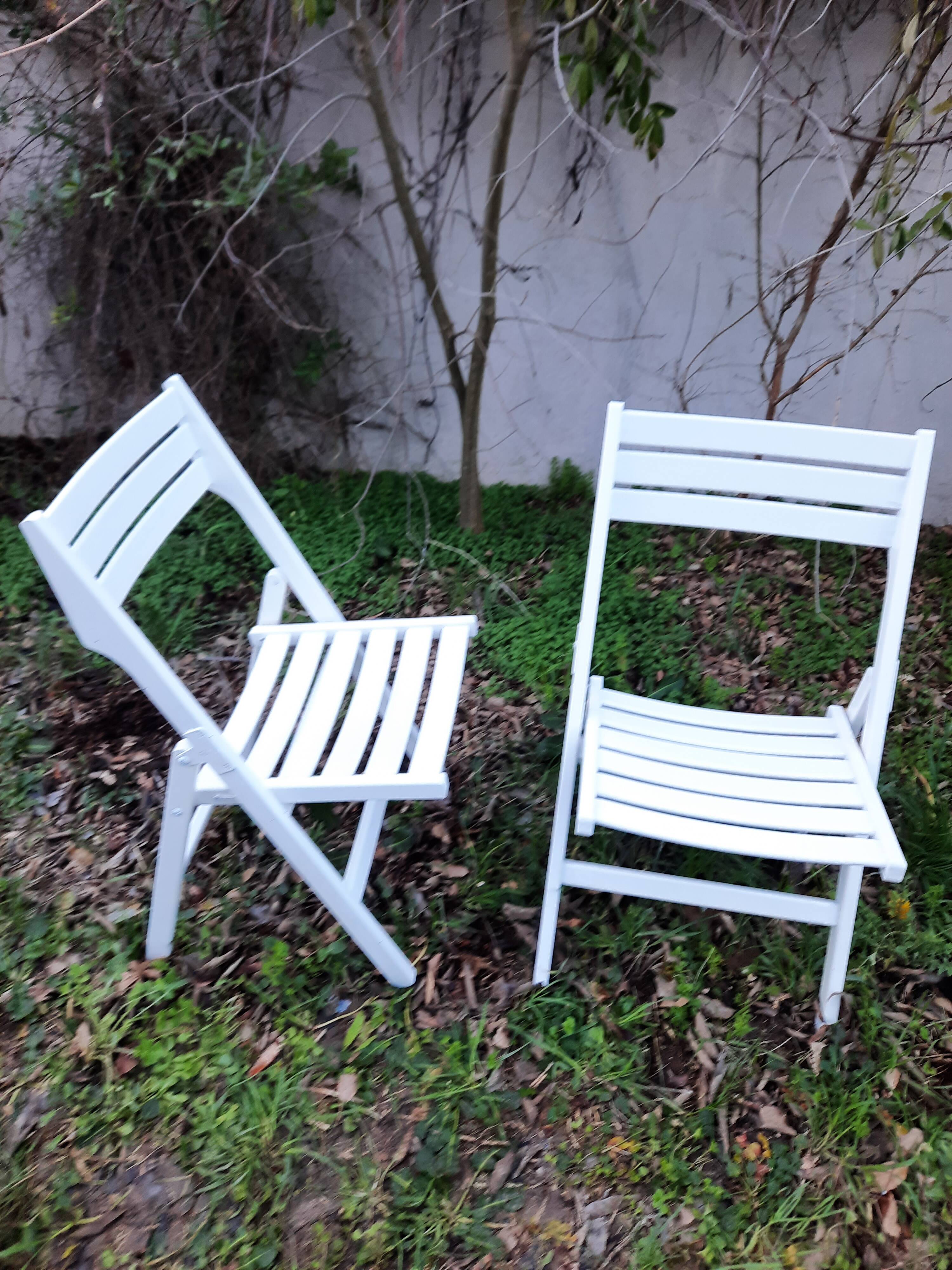 Sièges de jardin vintage en bois