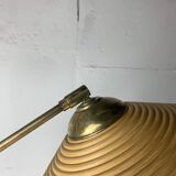 Italian Adjustable Floor Lamp in Pencil Reed, Bamboo, Rattan and Brass, 1970s
