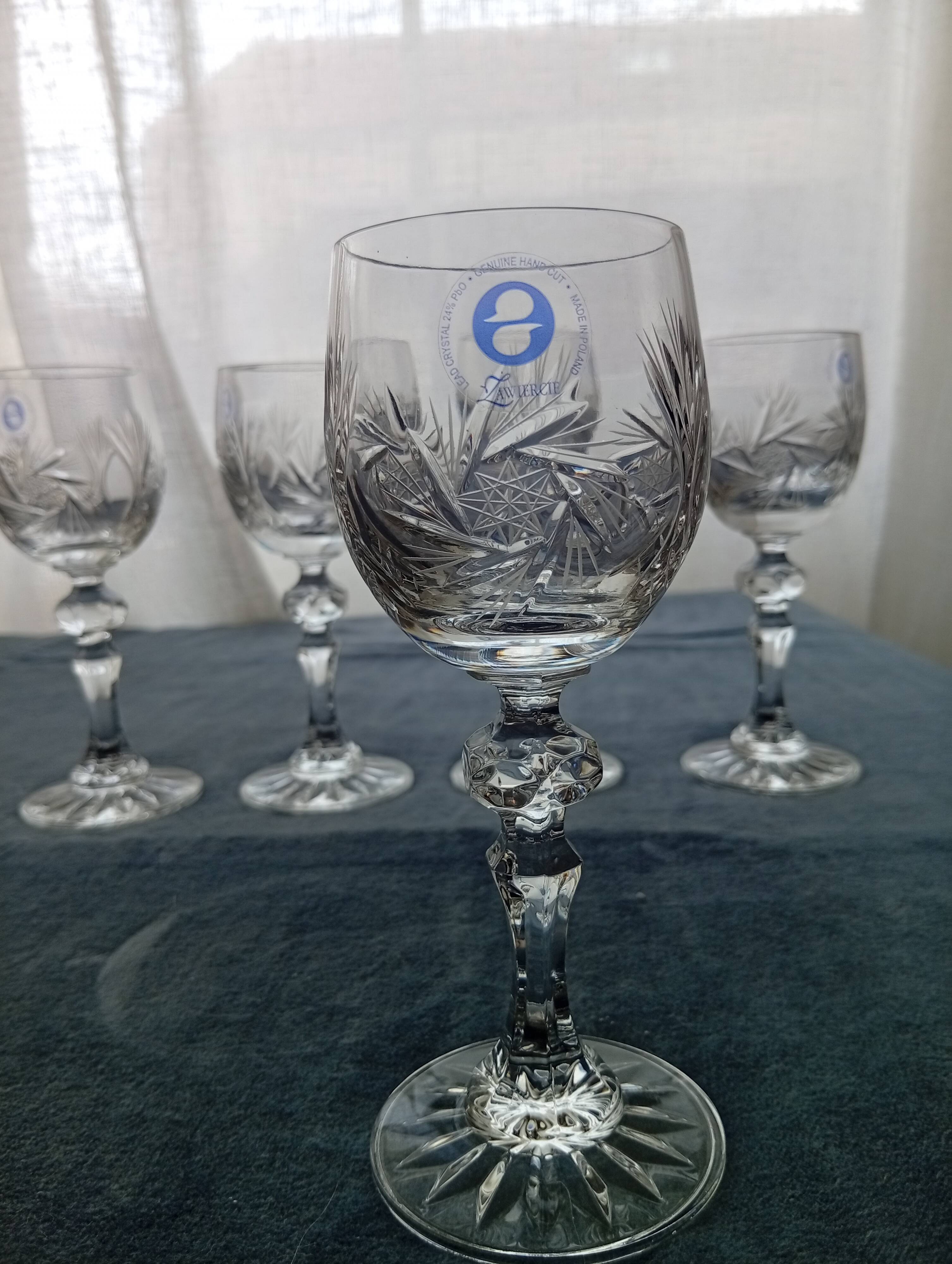 5 crystal glasses from Zawiercie
