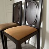 2 chaises Catherine Memmi bois Wengé
